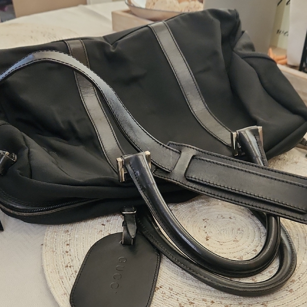 GUCCI Black Unisex Shoulder Strap Nylon Work Bag - Picture 17 of 17